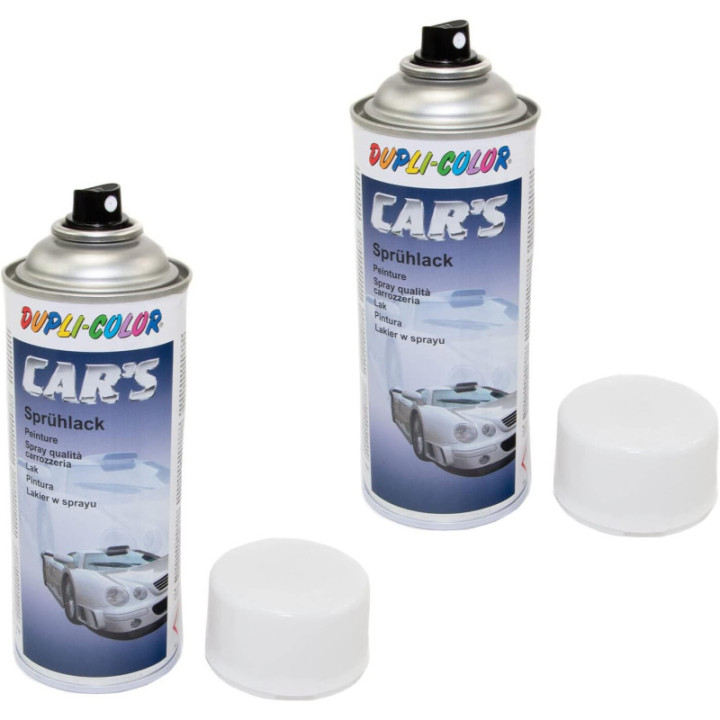 2 bombes peinture rallye blanc brillant - 400 ml - Dupli-Color