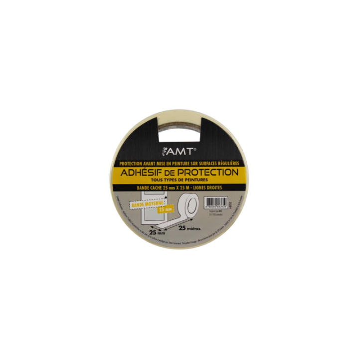 Adhésif De Masquage 25Mmx25M Bande Fine - Amt Ad02