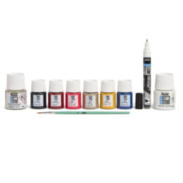 Coffret sélection - Peinture pour cuir et simili - Setacolor Cuir - Pébéo - 7 pots + accessoires