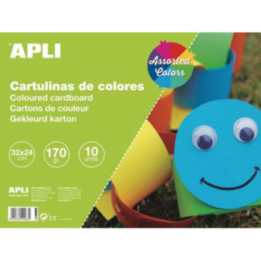 Blocs de cartons - Couleur assorties - 32 x 24 cm - 10 feuilles - Apli