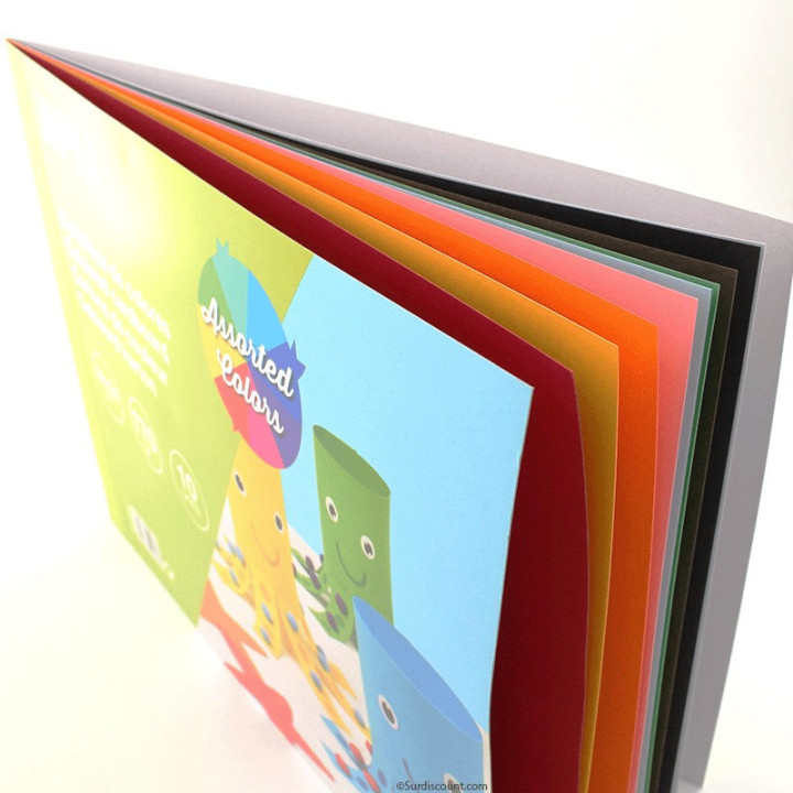 Blocs de cartons - Couleur assorties - 32 x 24 cm - 10 feuilles - Apli