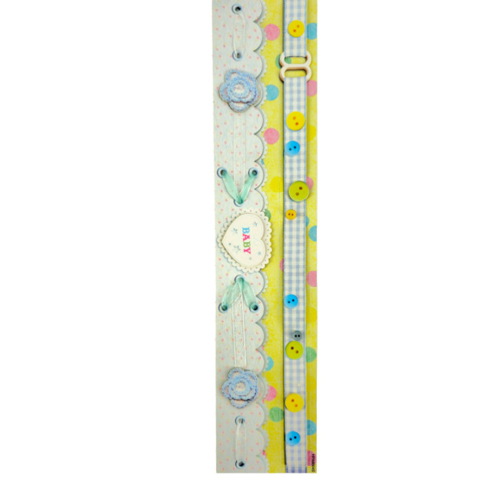 Bordures Adhésives - 3D - Scrapbooking - Thème naissance garçon - Erica