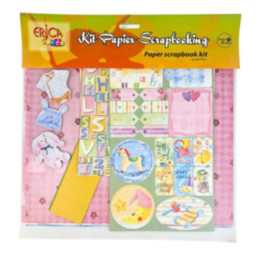 Kit scrapbooking - Papier - Bébé - Erica