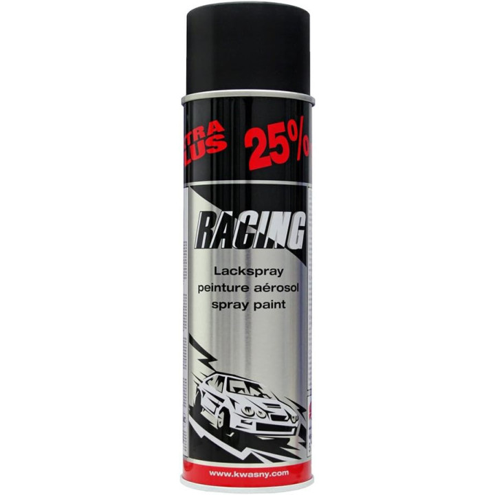 2 bombes de peinture - Carrosserie voiture - Racing - Noir mat - 500ml