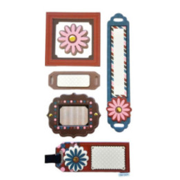 Stickers - 3D - Scrapbooking - Thème vintage - Erica