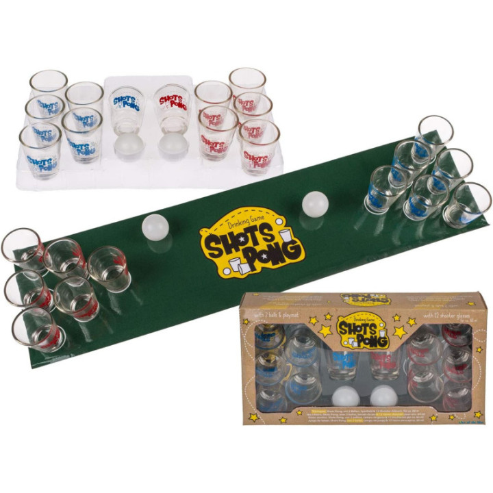 Jeu à boire - Shots Pong - Bière Pong - Soirées - Amis - Fête - 12 shooters + balles