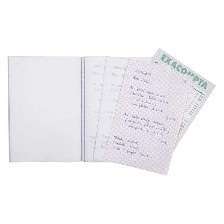 Carnet - Manifold - A5 - Petits carreaux - Autocopiant - Tripli - Exacompta