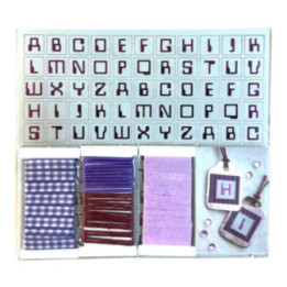 Etiquettes - Embellissements - Scrapbooking - Rubans - Violet et Argent