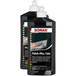 Polish + cire - SONAX - Couleur Noir - Carrosserie - Flacon 500ml - Lot de 2