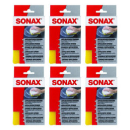 Lot de 6 éponges d'application - Polish et cire - Carrosserie de voiture - SONAX