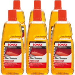 Lot de 6 shampooing - Brillant - Concentré - Carrosserie - Auto - pH neutre - SONAX