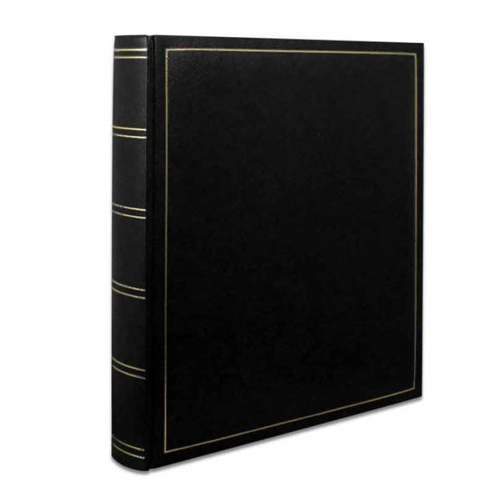 Albums photos - Noir - 100 pages - 500 photos 10x15cm - Imitation cuir - Lot de 2