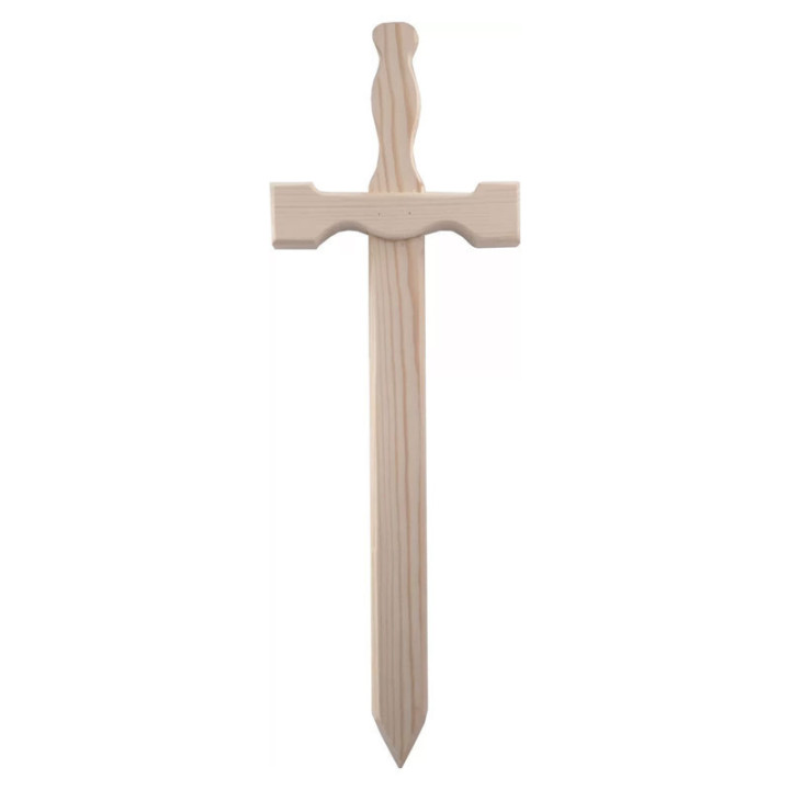 Epée en bois - A décorer - 39cm de longueur - Pour enfant