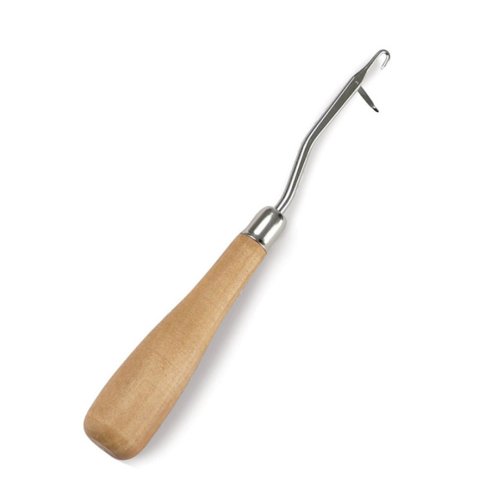 Crochet - Point noué - Manche en bois - 16 cm - Graine Créative