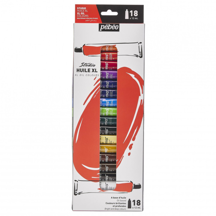 Peinture à l'huile - Pébéo - Studio Huile XL - Fine - 18 tubes 12ml
