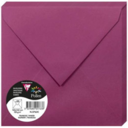 Enveloppes - Carré - 165x165mm - Pollen - Framboise - 20 unités - Clairefontaine