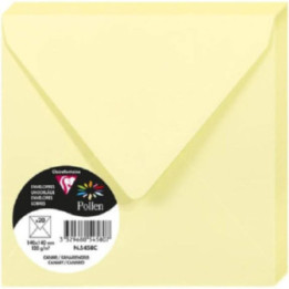 Enveloppes - Carré - 140x140mm - Canari - 20 unités - Clairefontaine
