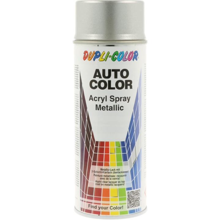 Bombe de peinture acrylique métallisée - Argent - 10-0121 - Duplicolor - 400 ml