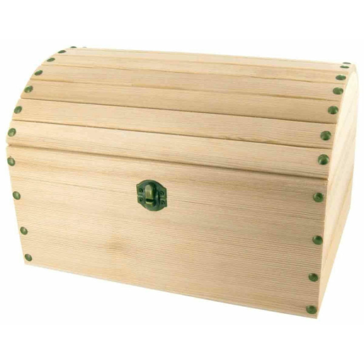 Coffre de pirate - Bois - A décorer - 29 x 21,5 x 19 cm