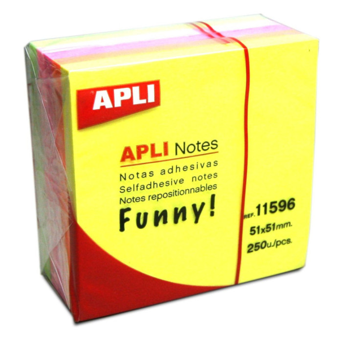 Mini bloc de 250 feuilles de notes adhésives - 51x51mm