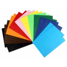 10 Feuilles De Papier Couleur A4 220 Gr/M2- Ctop