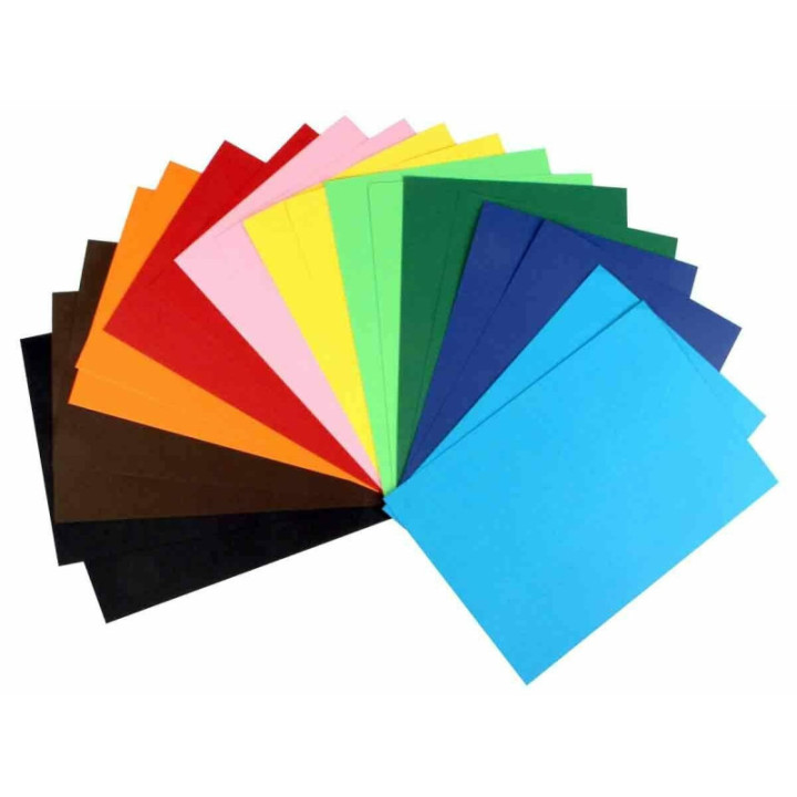 10 Feuilles De Papier Couleur A4 220 Gr/M2- Ctop