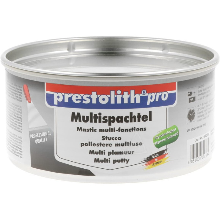Mastic universel - Multifonction - Polyester - Bi-composant - Métal, bois, béton - Presto