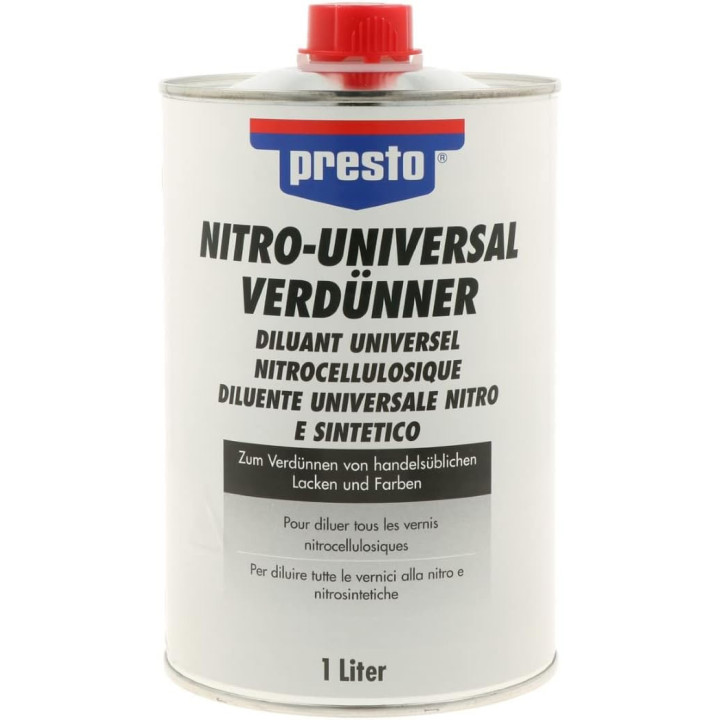 Diluant - Universel - Nitrocellulosique - Pour diluer les vernis nitro - Presto - 1L