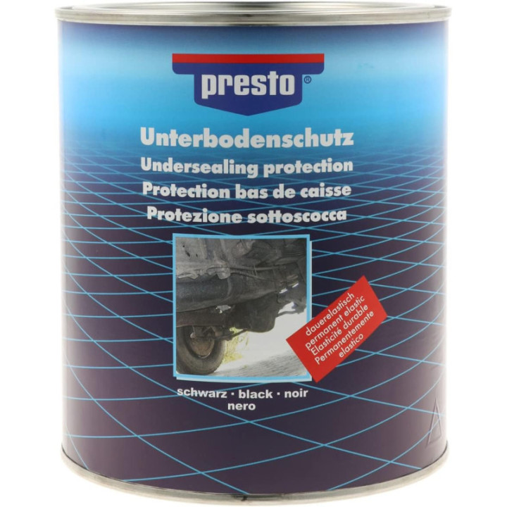 Produit de protection pour bas de caisse - Voiture - Noir - Pot de 2,5kg - Presto