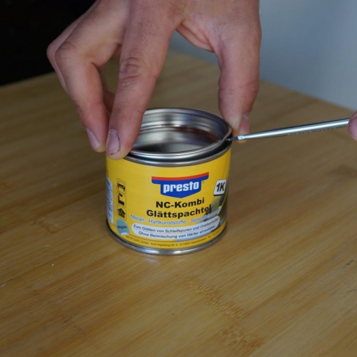 Mastic de finition - Fin - Nitro-combi - Pour éraflures légères - Presto - Pot de 250g