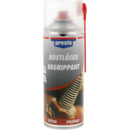 Produit dégrippant - Dissout la rouille - Pièces mécaniques - Métal - Fer - Presto - 400ml
