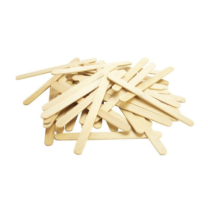 Bâtonnets - Bois - 11,4 cm de longueur - Loisirs créatifs - Sachet de 50 pièces