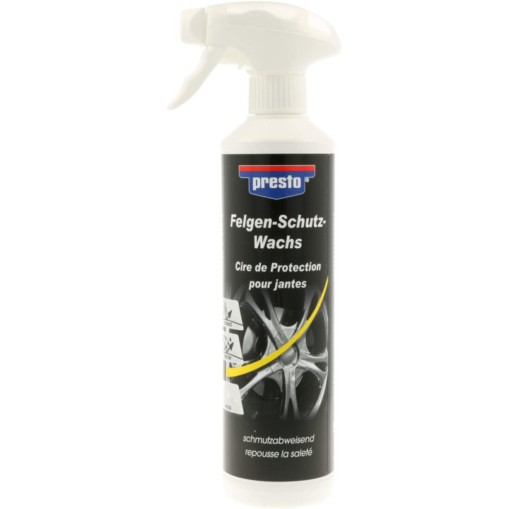 Cire de protection - Jantes, enjoliveurs et roues - Brillance - Presto - 500ml