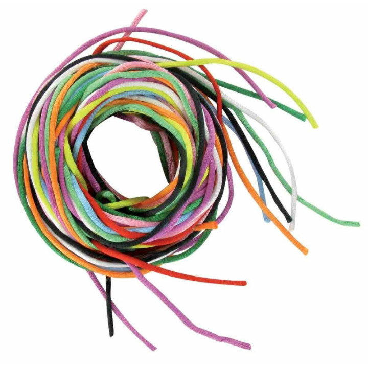 Fils - Satin - Pour bijoux - Assortiment de couleur - 2m longueur - CTOP
