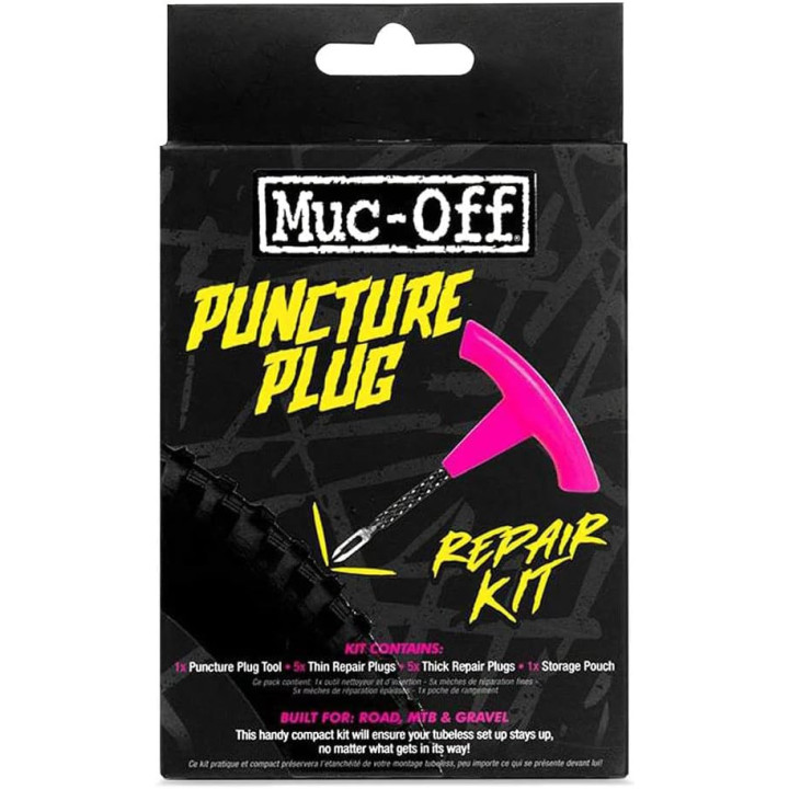 Kit réparation crevaison - Rustine - Vélo, VTT, gravel - 10 mèches - Muc-Off