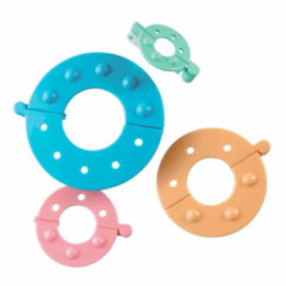 Outils pour fabriquer des pompons - Laine - Lot de 4 ronds - Assortiment