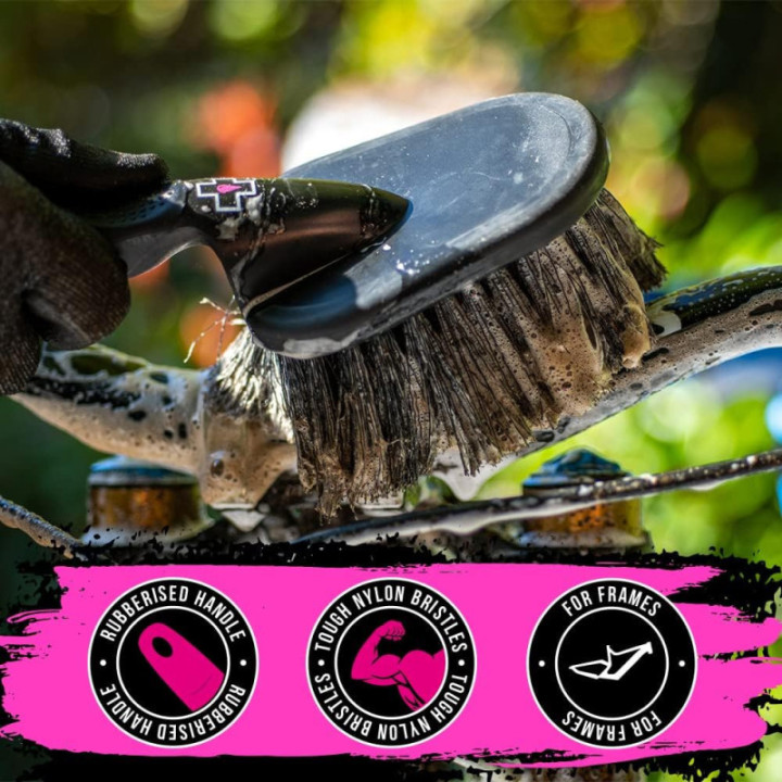 Brosse de lavage - Douce - Poils souples - Vélo et pièces métalliques - Muc-Off