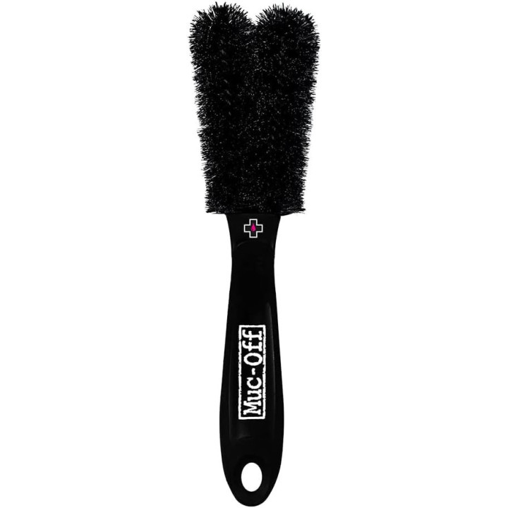 Brosse à 2 têtes - Pour zones difficiles - Vélo, rayons, disques, pédales - Muc-Off