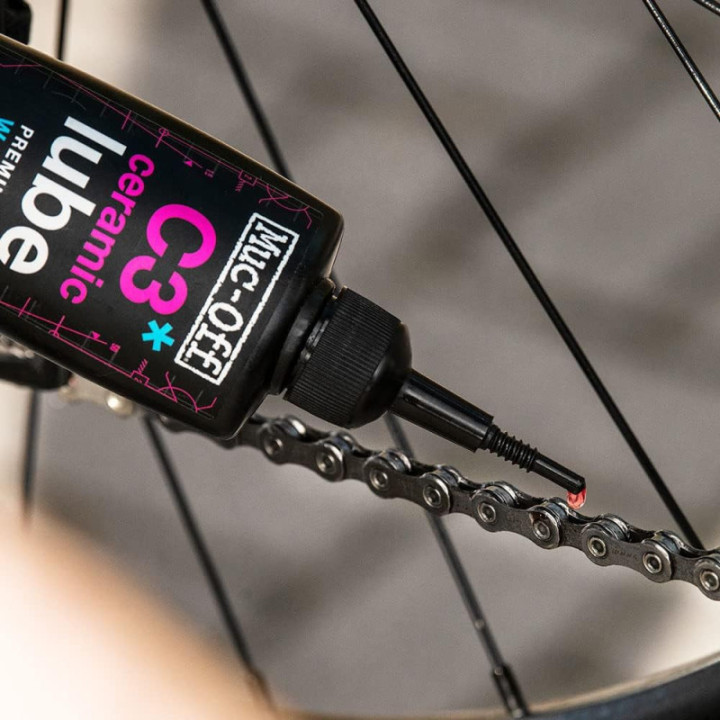Lubrifiant pour chaînes de vélo - Temps humide - C3 Ceramic Wet Lube - Muc-Off