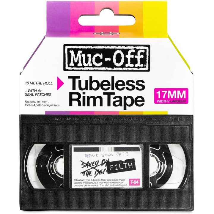 Fond de jante pour vélo - Tubeless - Bande adhésive - 17mm largeur - Muc-Off