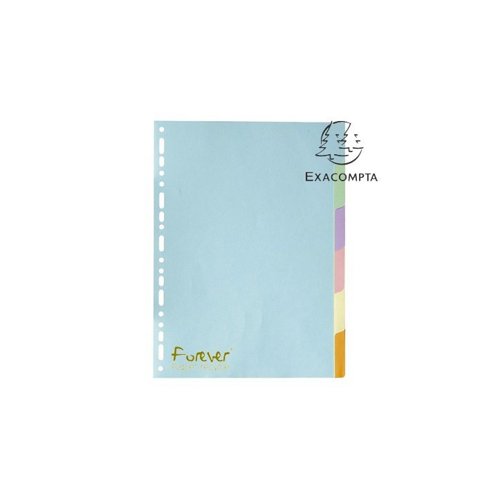 Intercalaires - Pour classeur - 6 positions - A4 - Carton rigide - Exacompta