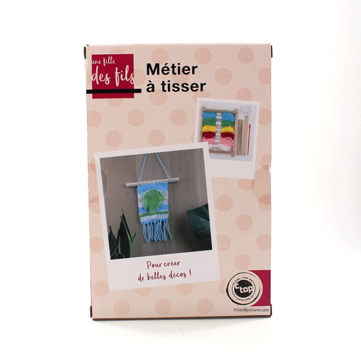 Métier à tisser - Pour réaliser des bracelets et décorations - Inclus laine + fils