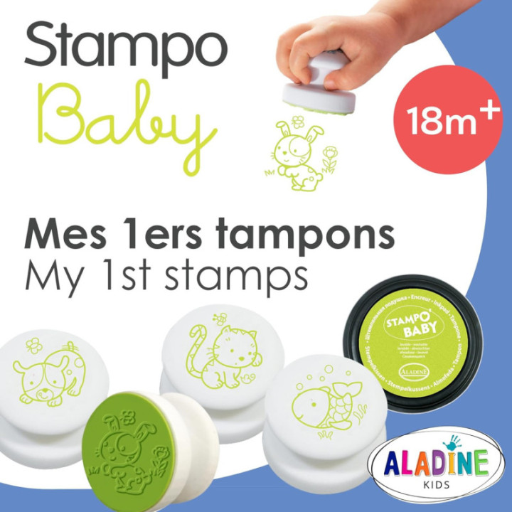 Tampons encreur - Pour enfant - Animaux - Encre lavable - Dès 2 ans - Aladine