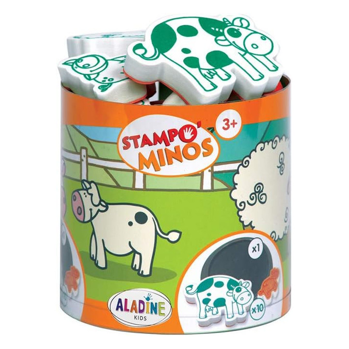 Tampons encreur - Pour enfant - Encre lavable - Animaux - Dès 3 ans - Aladine