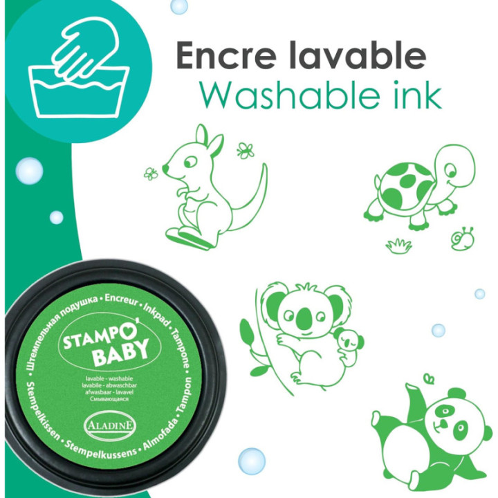 Tampons encreur - Pour enfant - Animaux mignons - Encre lavable - Dès 2 ans - Aladine