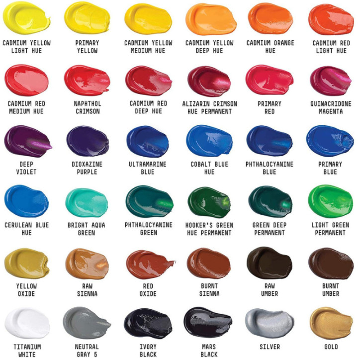 Set Peinture Acrylique de 36 tubes - Liquitex Basics