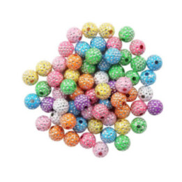 64 Perles Acrylique Strass 1 Cm - Ctop