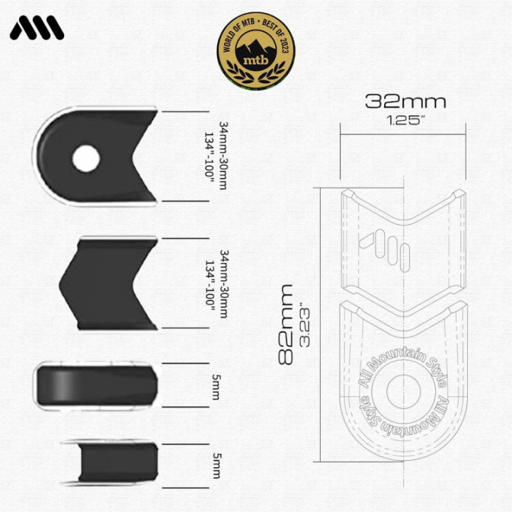 Cache manivelle - Protection pour pédaliers - Vélo - VTT - Orange - Crank defender