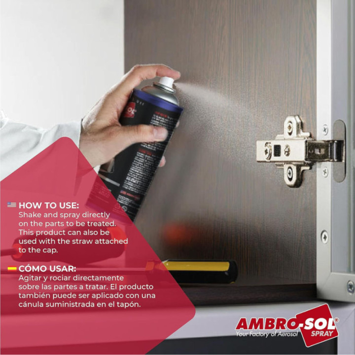 Silicone en spray - Lubrifiant - Hydrofuge - Protection joints et plastiques - Ambro-Sol