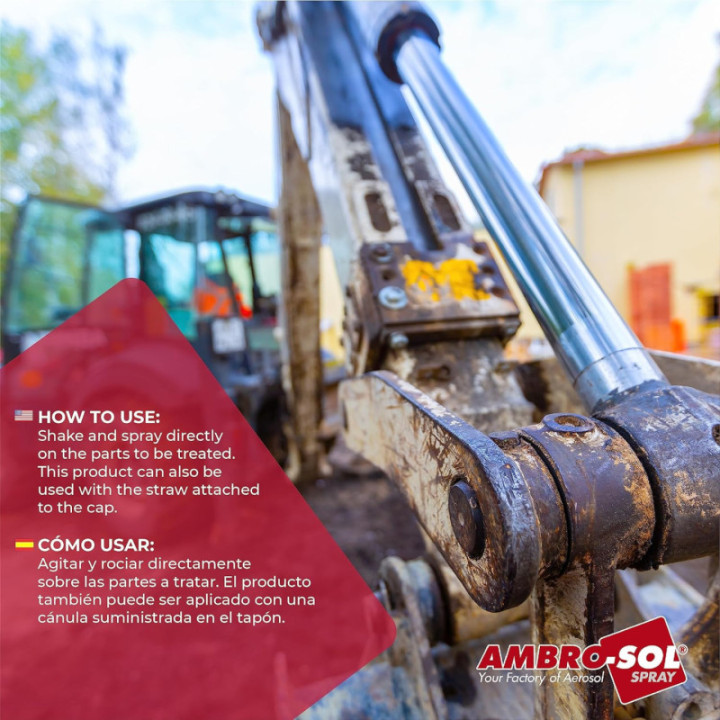 Graisse au graphite - Lubrifiant - Engins - Spray - Ambro-Sol - 400ml
